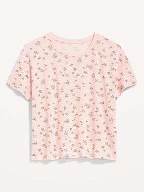 Old Navy Sunday Sleep Floral Slub-Knit Pajama T-Shirt